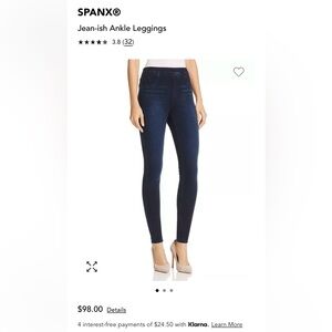 SPANX Women's Jean-ish Ankle Leggings - Dark Blue